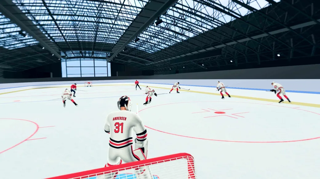 NHL hockey players rendered in 3D on Apple Vision Pro