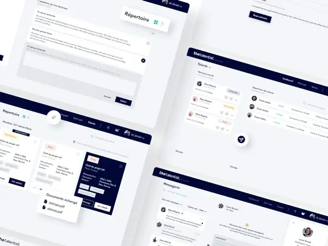 Talentist recruitment platform screens
